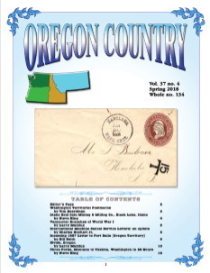 Oregon Country Journal, Volume 37 Number 4, Spring 2018